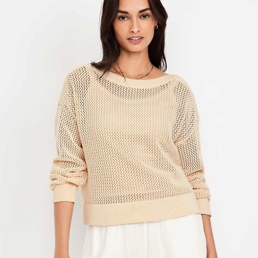 COPY - Boat-Neck Open-stitch sweater from Old Navy
